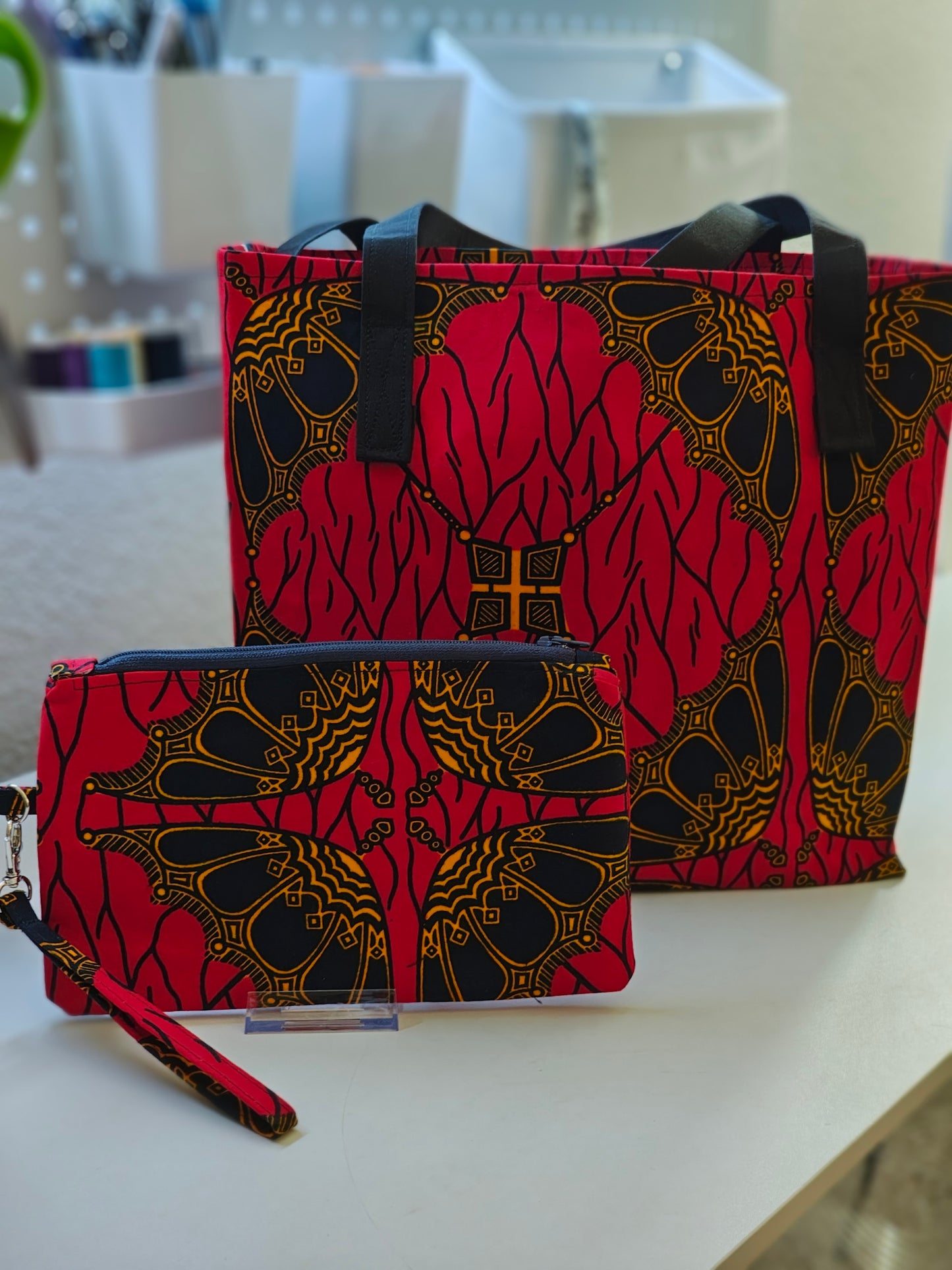 Tote Bag and Clutch Set